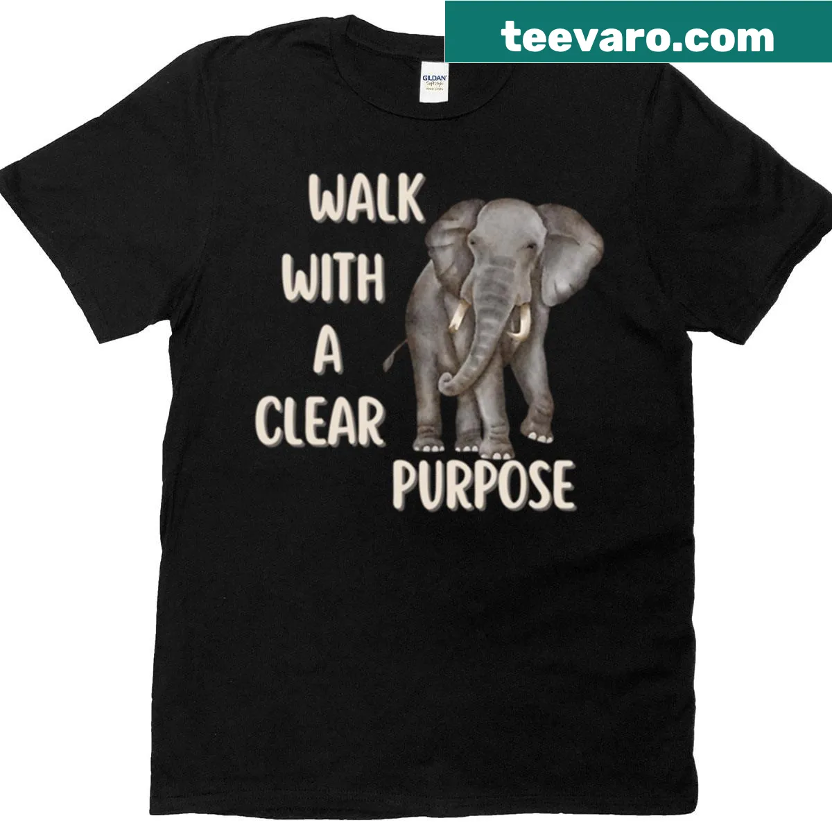 Inspirational t-shirt with the phrase 'Walk With A Purpose' — on a men's t-shirt