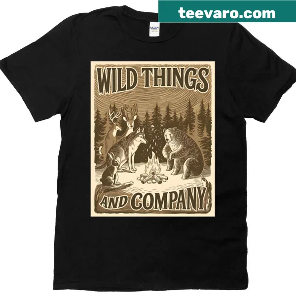 Illustration of wild mythical creatures on T-shirt