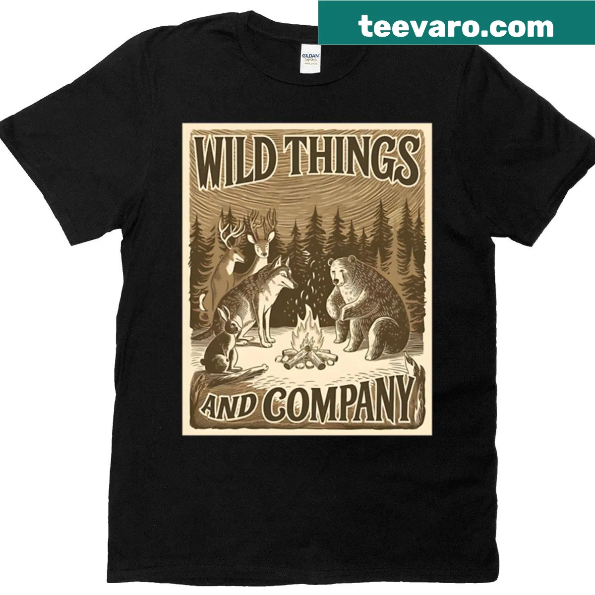 Illustration of wild mythical creatures on T-shirt — on a men's t-shirt