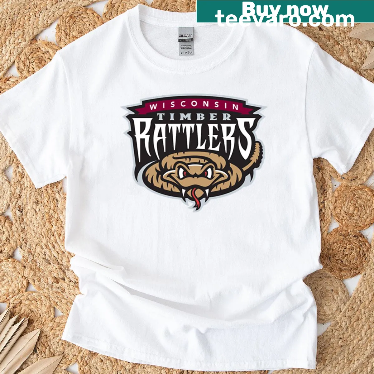 Wisconsin Timber Rattlers team icons T-shirt — on a men's t-shirt