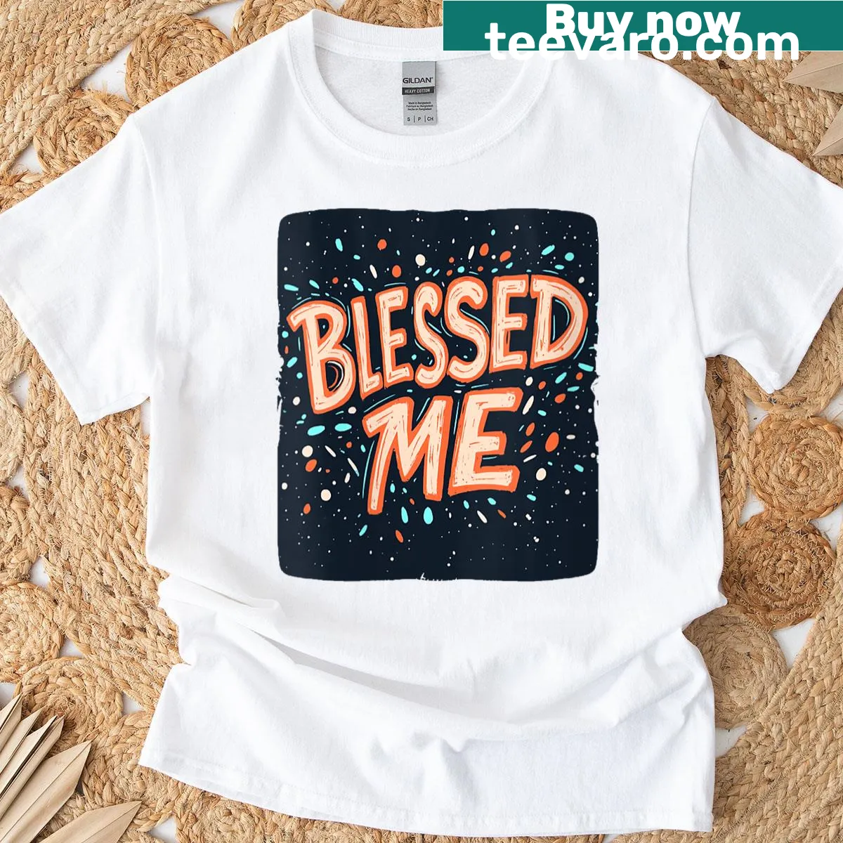 Funny statement about being blessed T-shirt — on a men's t-shirt