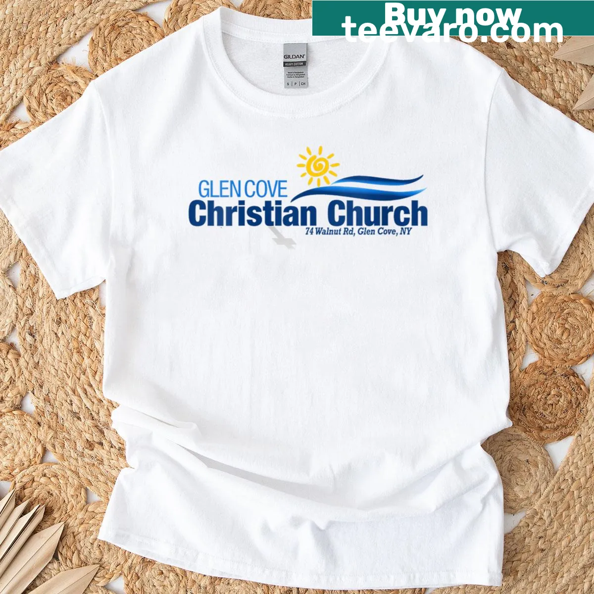 Glen Cove Christian Church design T-shirt — on a men's t-shirt