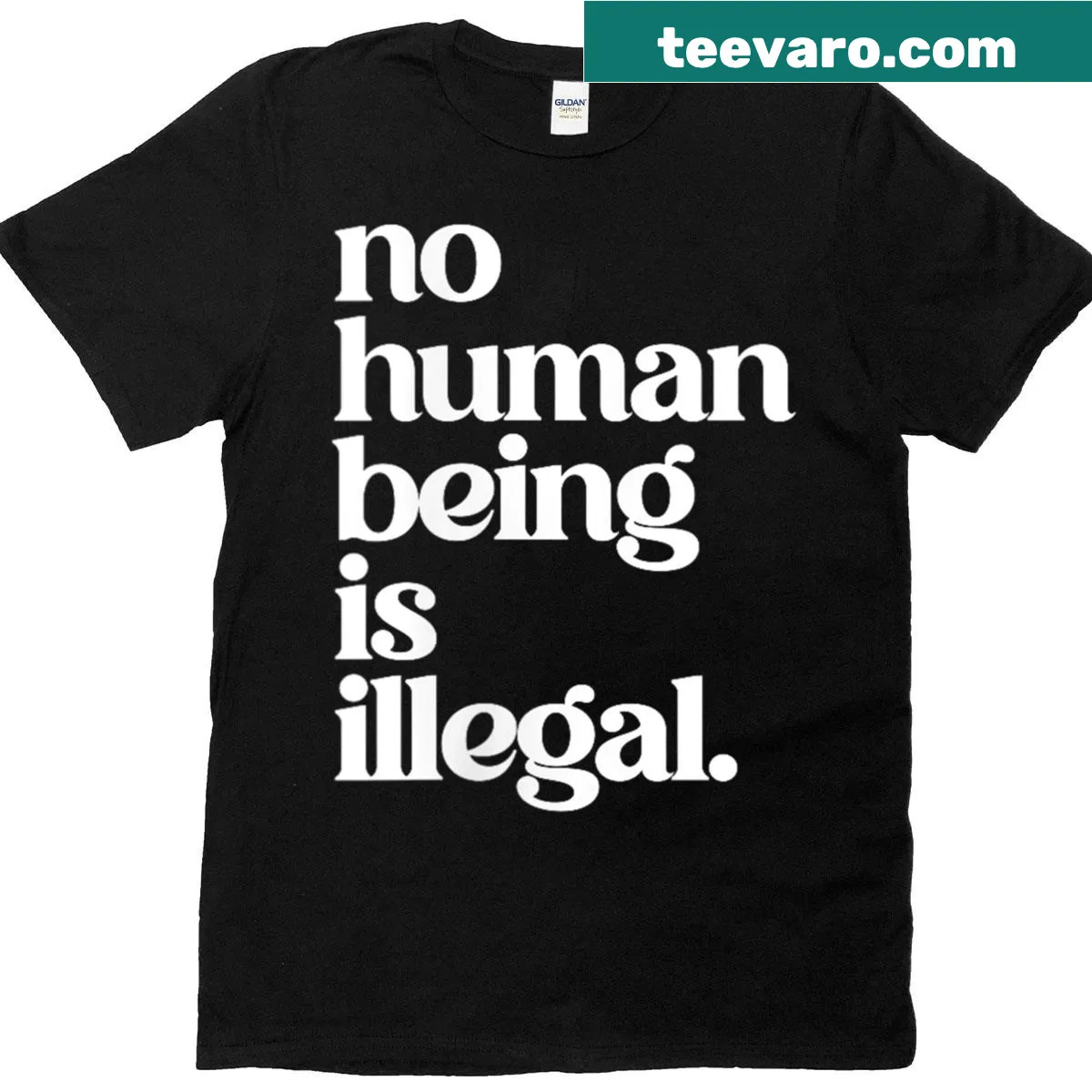 Bold typography t-shirt with the message on human rights. — on a men's t-shirt