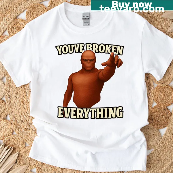 Stranger Things Vecna T-shirt with the phrase 'You've Broken Everything'