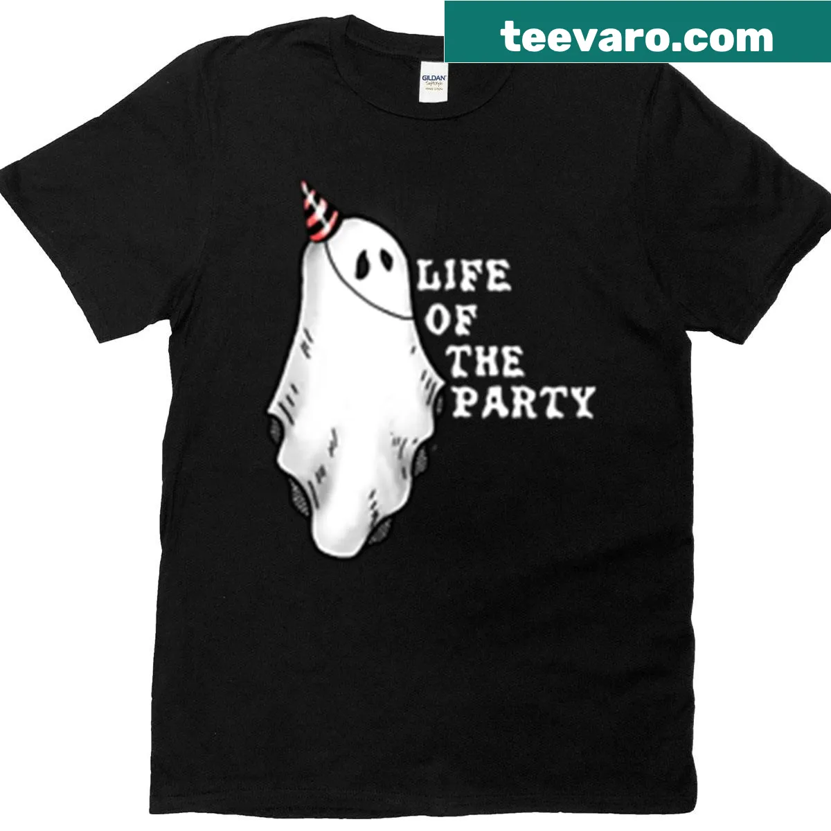 Playful T-shirt with text 'After Life Of The Party' — on a men's t-shirt