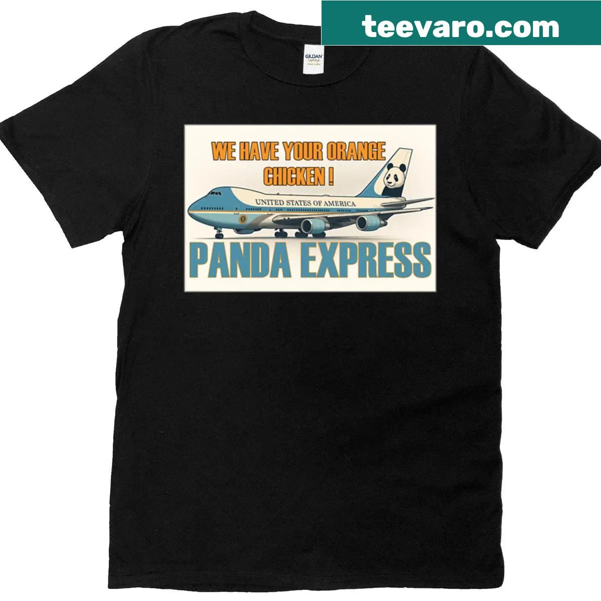 Playful typography t-shirt with political humor — on a men's t-shirt