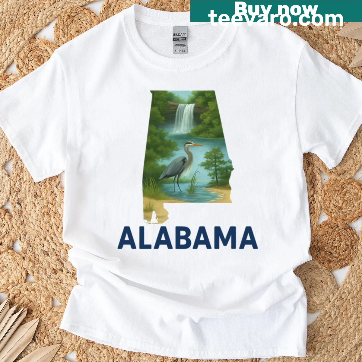Alabama T-shirt with state pride design. — on a men's t-shirt