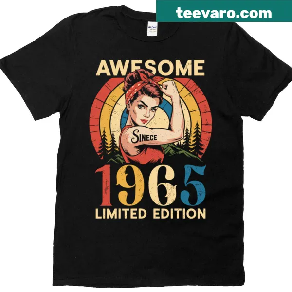 Vintage-style 60th birthday t-shirt with bold lettering.