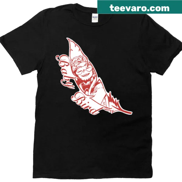 T-shirt with a cute illustration of a baby bird
