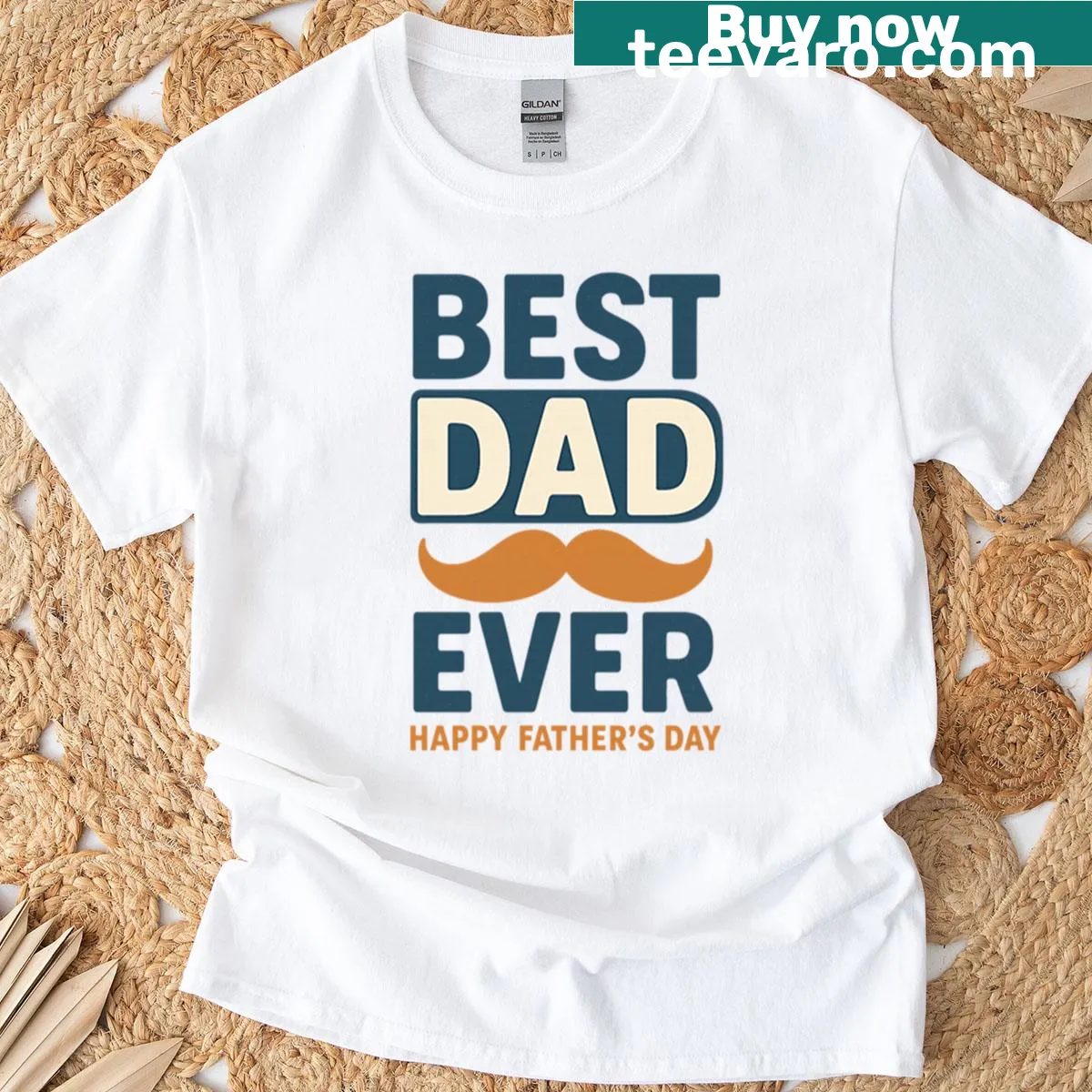 Best Dad T-shirt with bold typography design — on a men's t-shirt