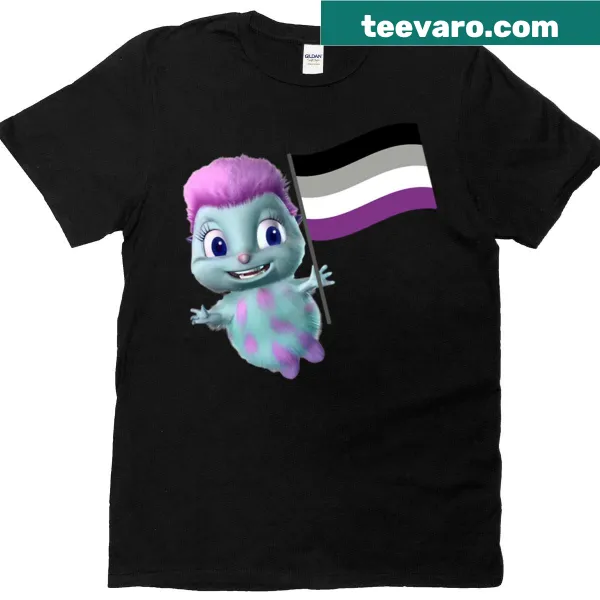 T-shirt with Asexual Pride flag graphic