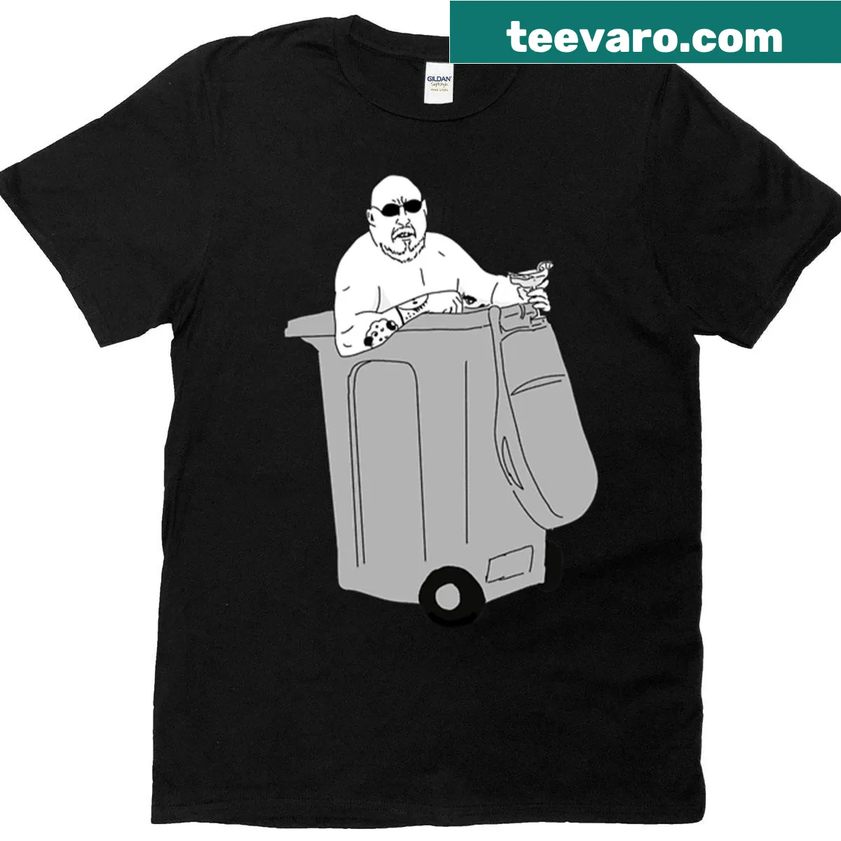 Silhouette of a swimmer on a minimalist T-shirt — on a men's t-shirt