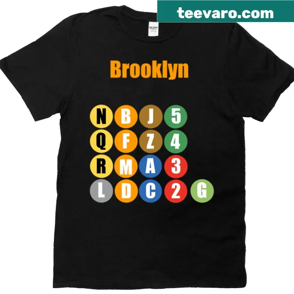 Illustration of Brooklyn train lines with playful design elements