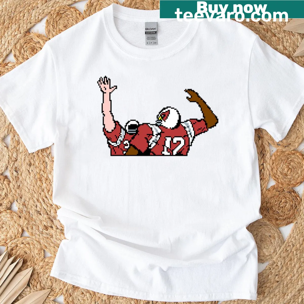 T-shirt celebrating Cardinals Tecmo Bowl touchdown — on a men's t-shirt