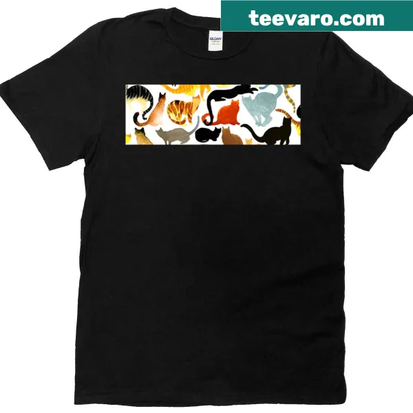 Playful t-shirt with 'Cats N Cats N Cats' text and graphic