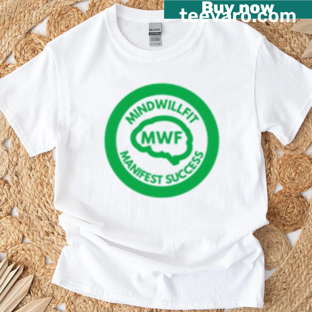 Inspirational Mindwillfit Manifest Success typography t-shirt — on a men's t-shirt