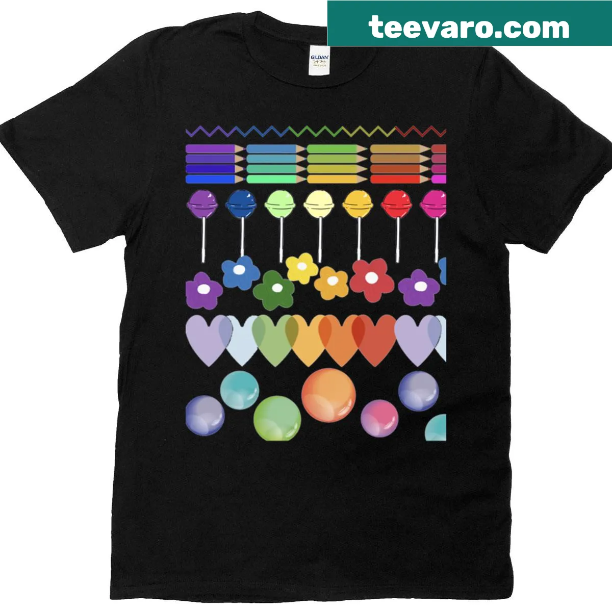 Artistic pattern design t-shirt featuring intricate shapes — on a men's t-shirt