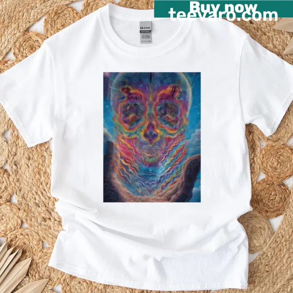 Abstract 'Consciousness In The Palm' graphic t-shirt