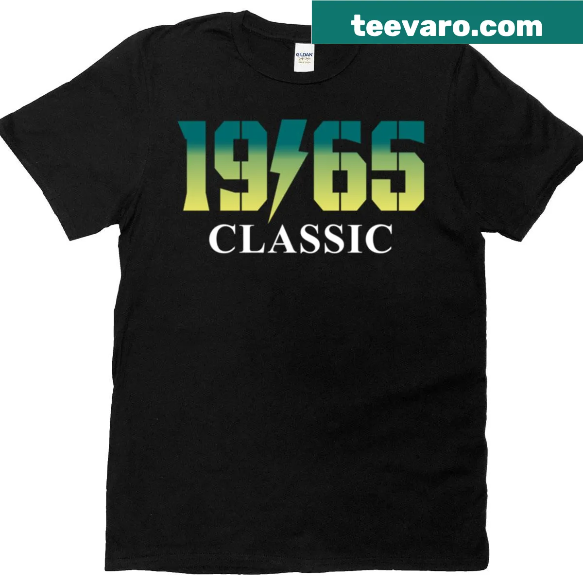 Vintage 1965 rock legend t-shirt for 60th birthday — on a men's t-shirt