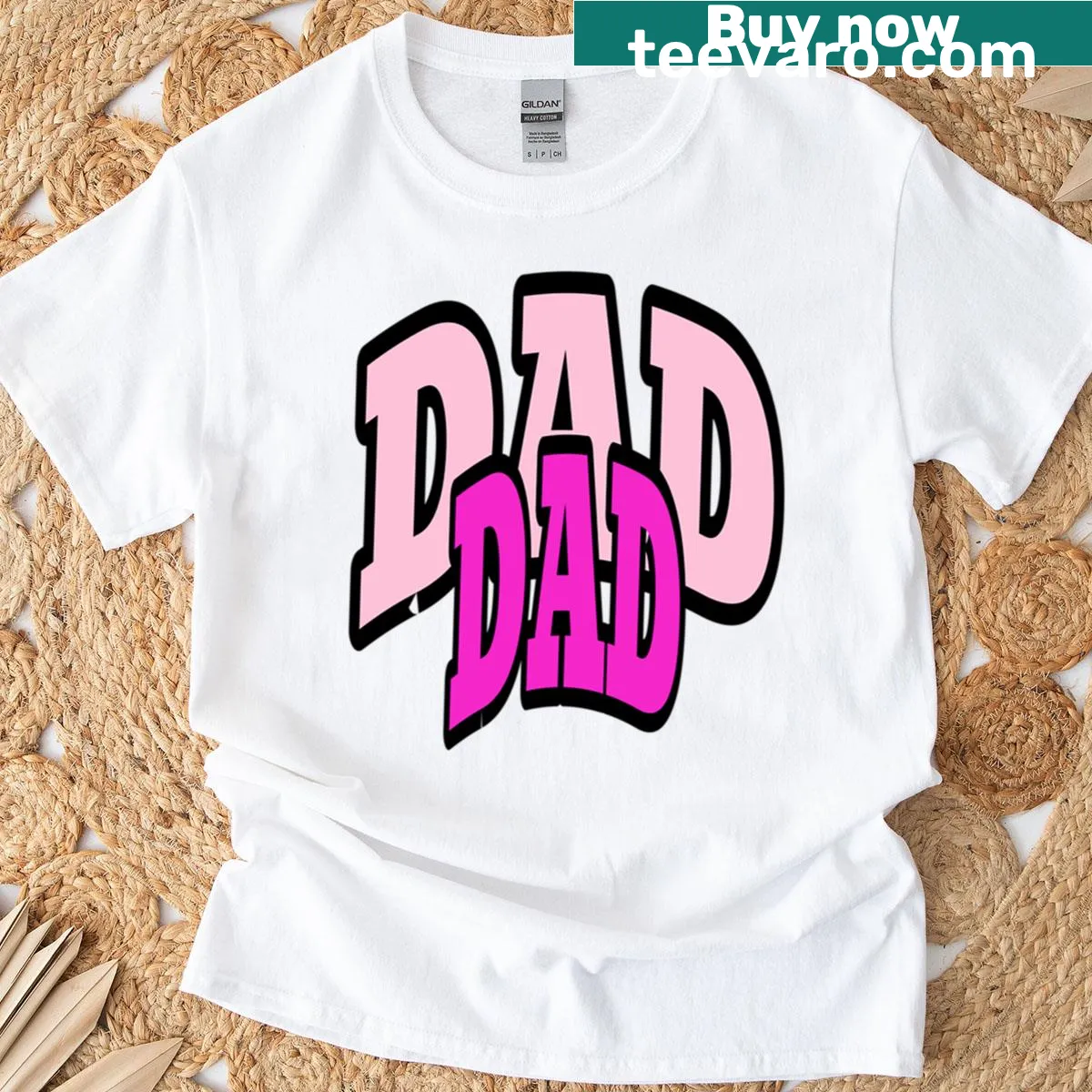 Simple text shirt with 'Dad' in bold letters — on a men's t-shirt