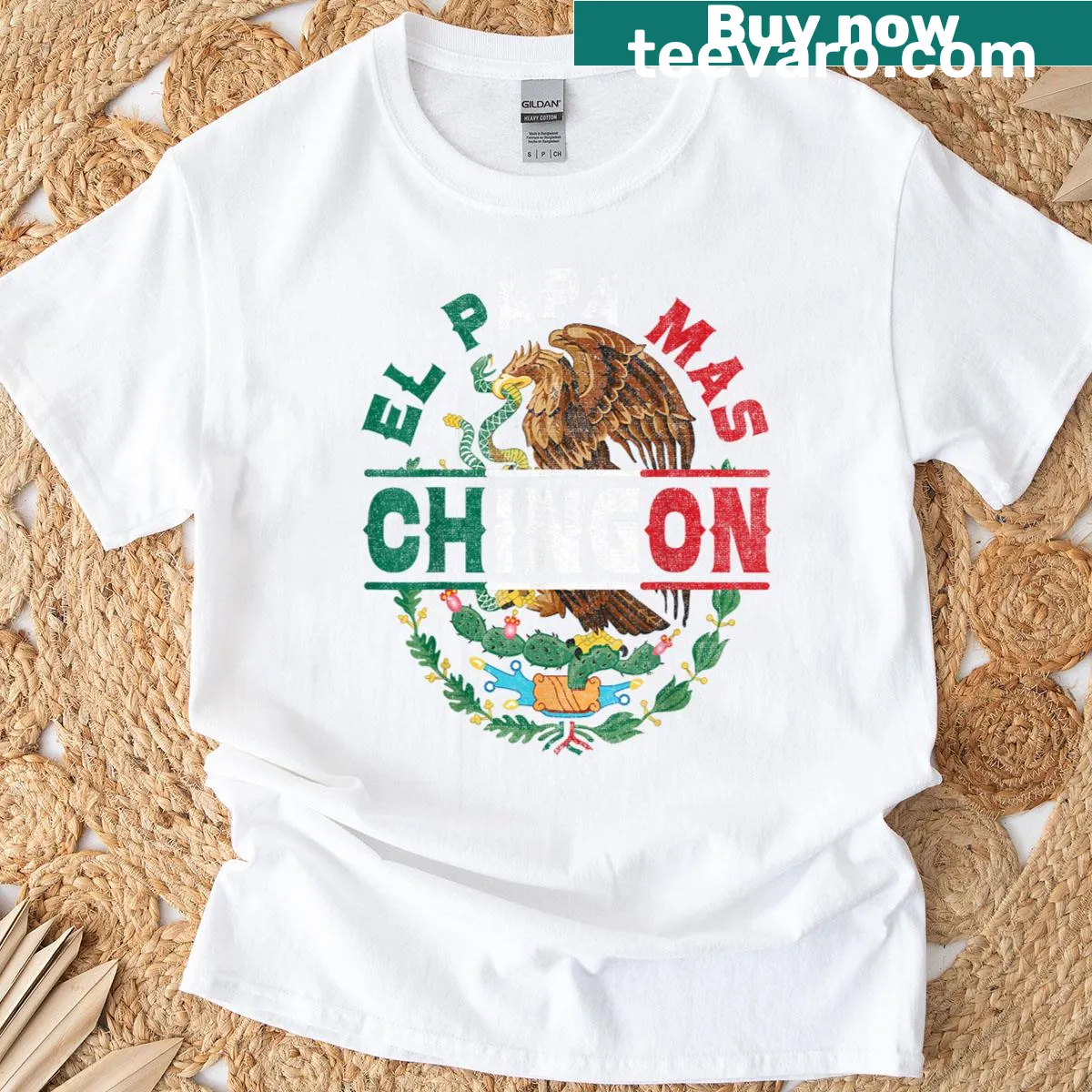 T-shirt celebrating Mexican dads for Fathers Day — on a men's t-shirt