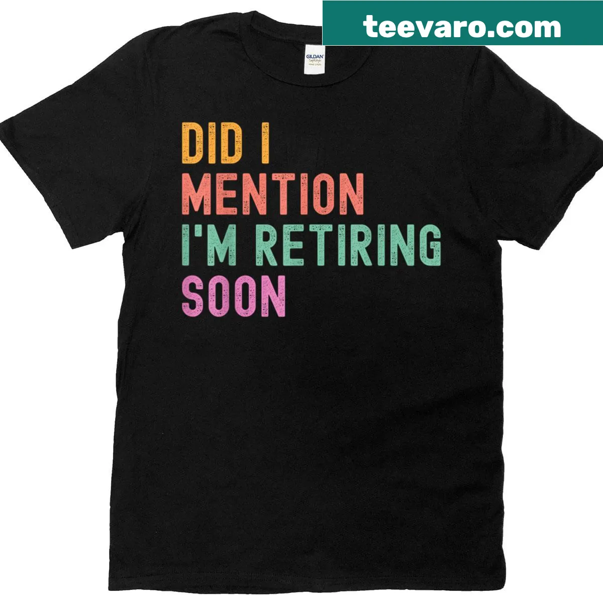 Funny retro retirement text on a t-shirt — on a men's t-shirt