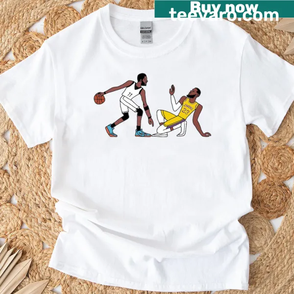 Vintage-distressed T-shirt with 'Down Goes The King' graphic
