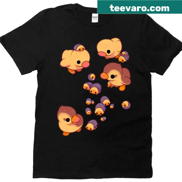 Whimsical design featuring ducklings and isopods for nature lovers