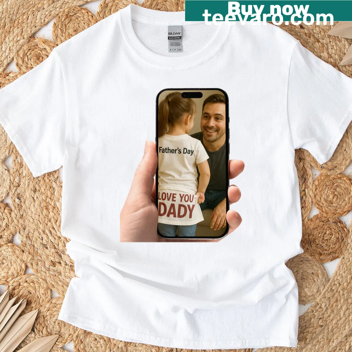 Sentimental Father's Day t-shirt with a heartfelt design celebrating dads — on a men's t-shirt