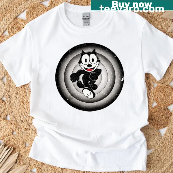 Felix the Cat illustration on a t-shirt