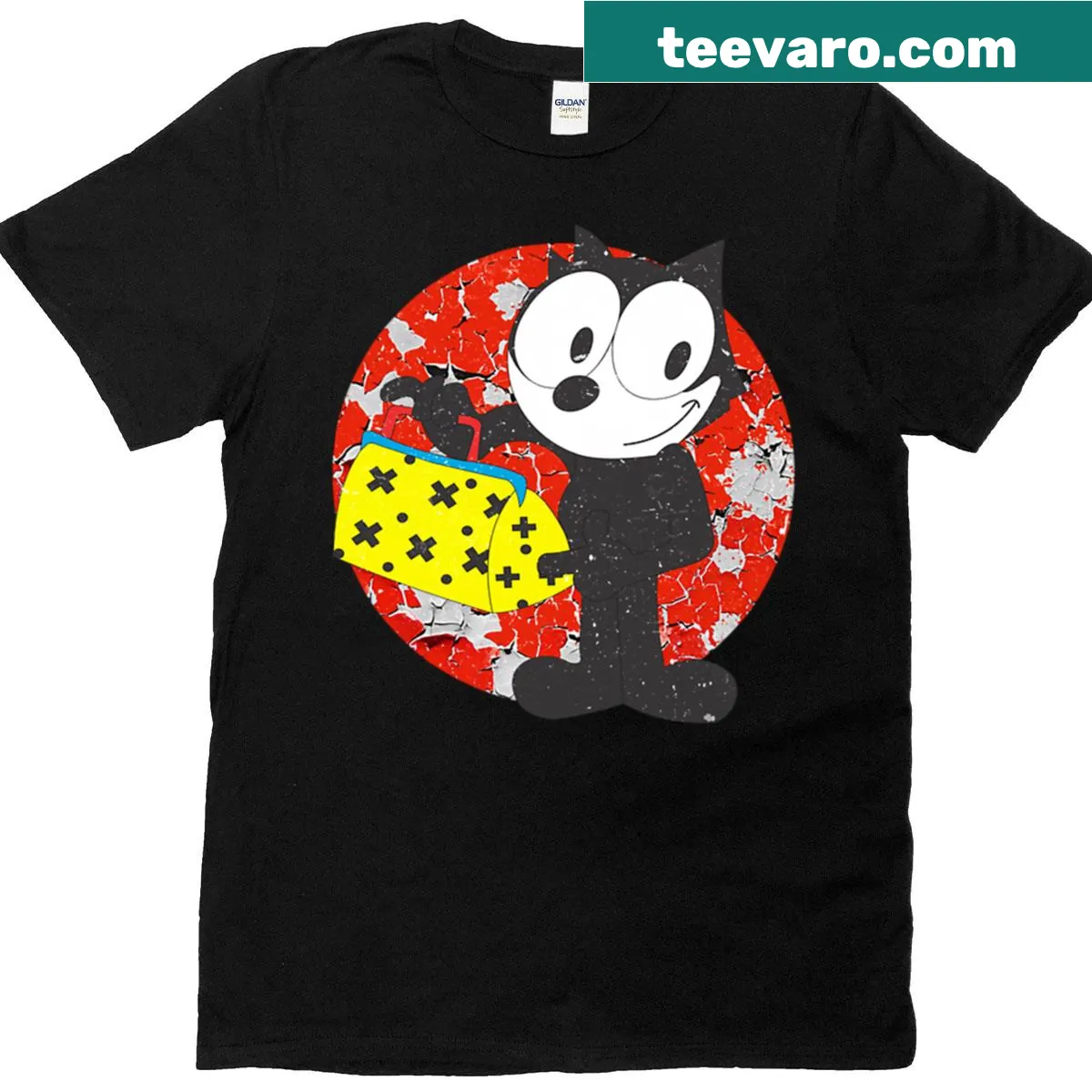 Felix the Cat graphic T-shirt for cat lovers — on a men's t-shirt