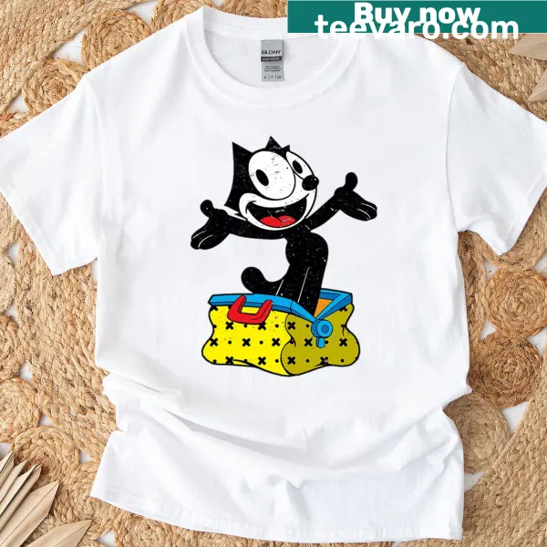 Cute T-shirt featuring Felix the Cat illustration