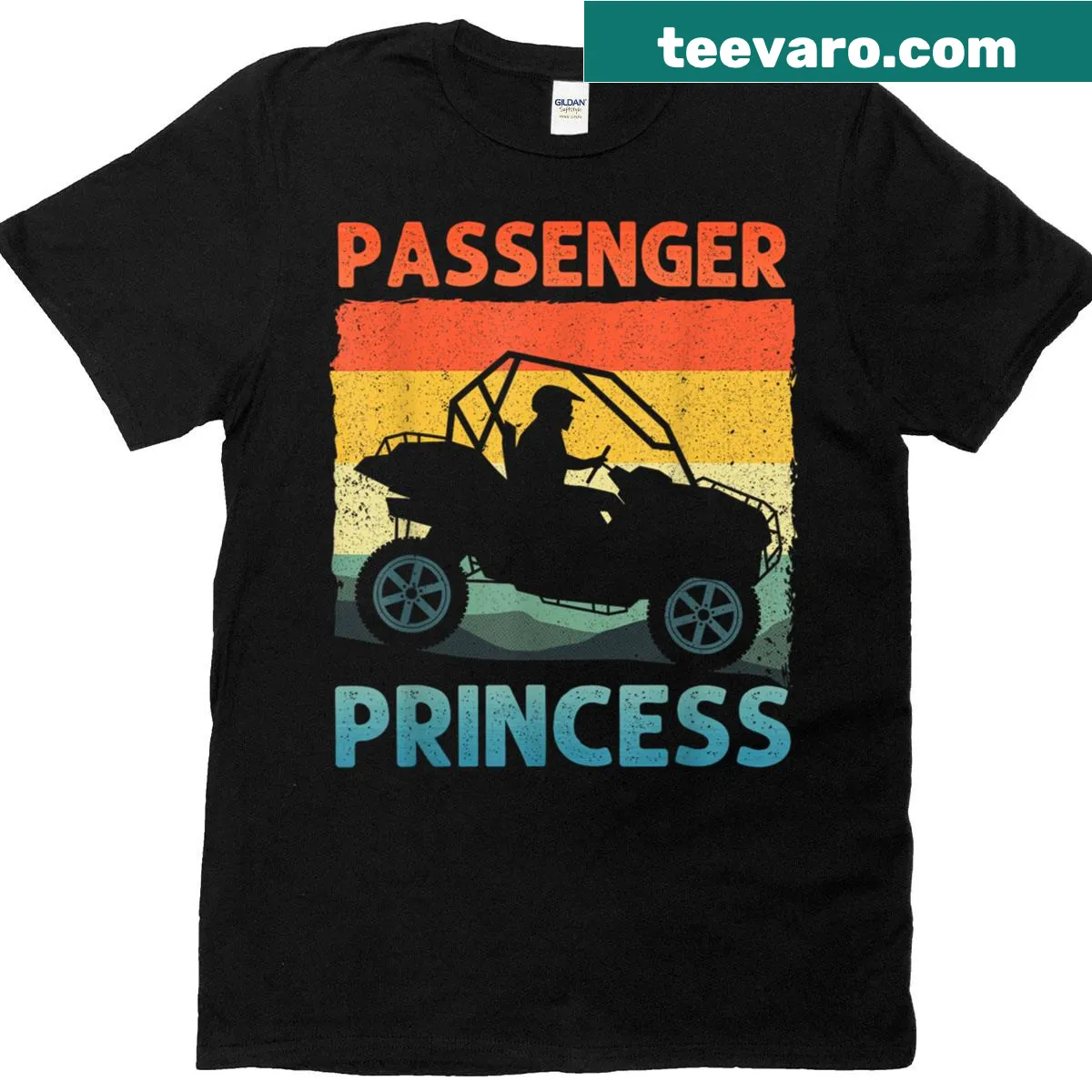 Playful off-roading vehicle graphic on a t-shirt — on a men's t-shirt