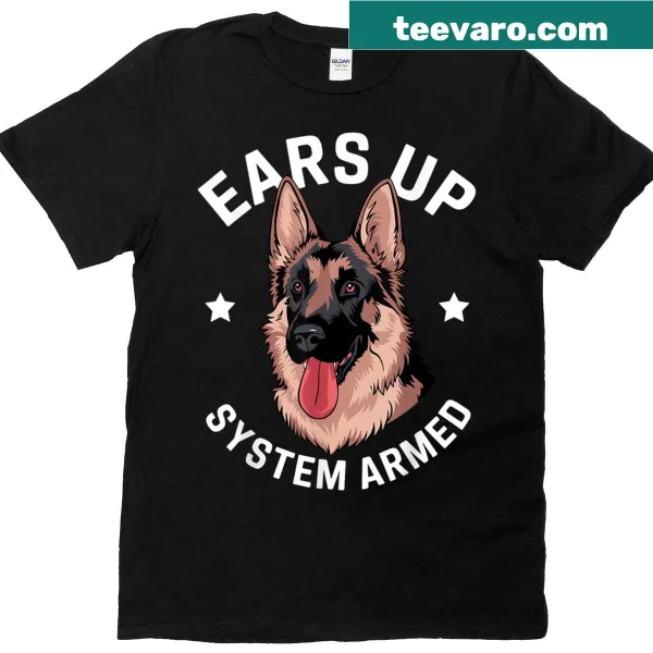 Artistic German Shepherd design T-shirt for dog lovers