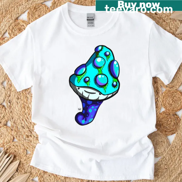 Cartoon mushroom design T-shirt
