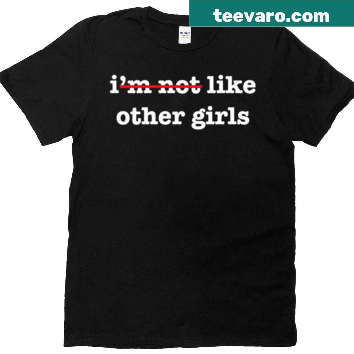Text T-shirt reading 'I Like Other Girls' in white — on a men's t-shirt