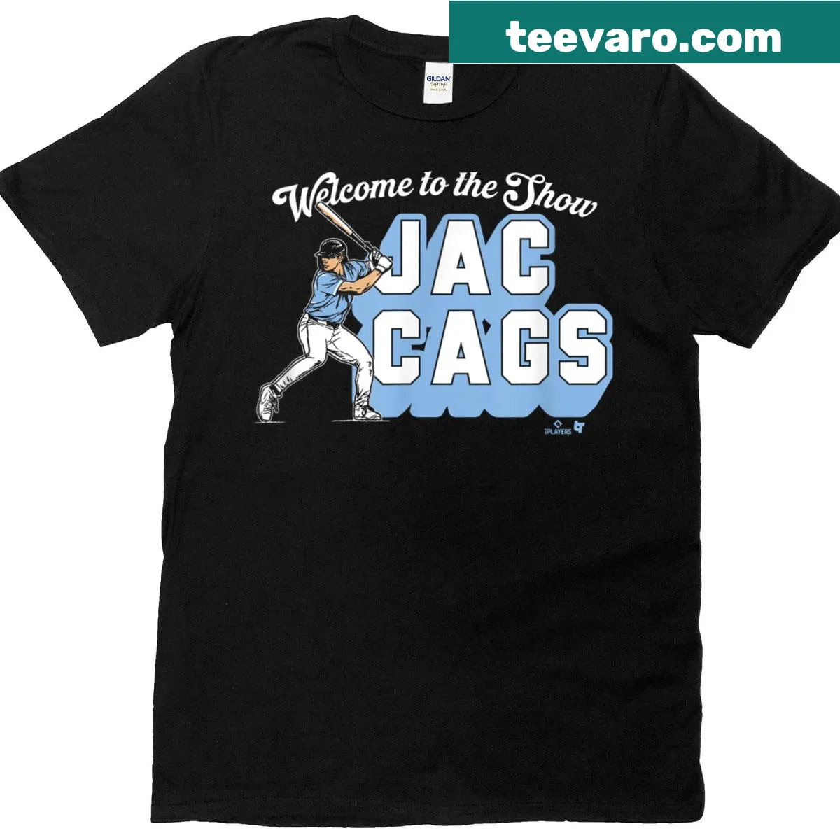 Energetic t-shirt featuring baseball theme and player name — on a men's t-shirt