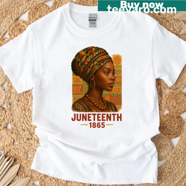 T-shirt with typography celebrating Jeneteenth