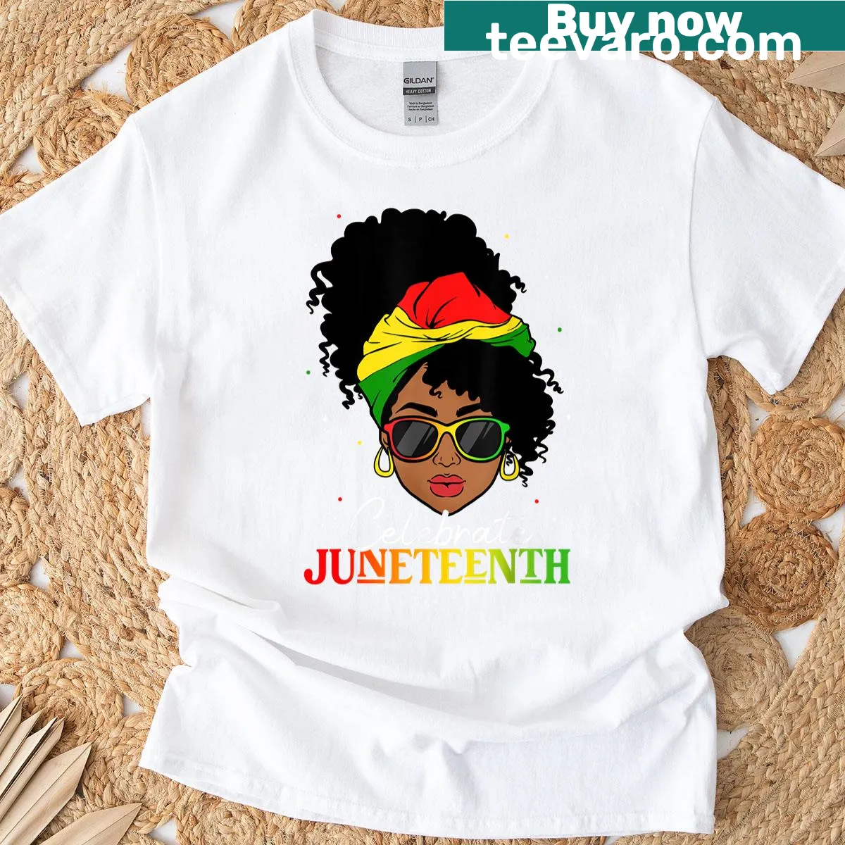 Juneteenth shirt celebrating Black Freedom Day for women — on a men's t-shirt