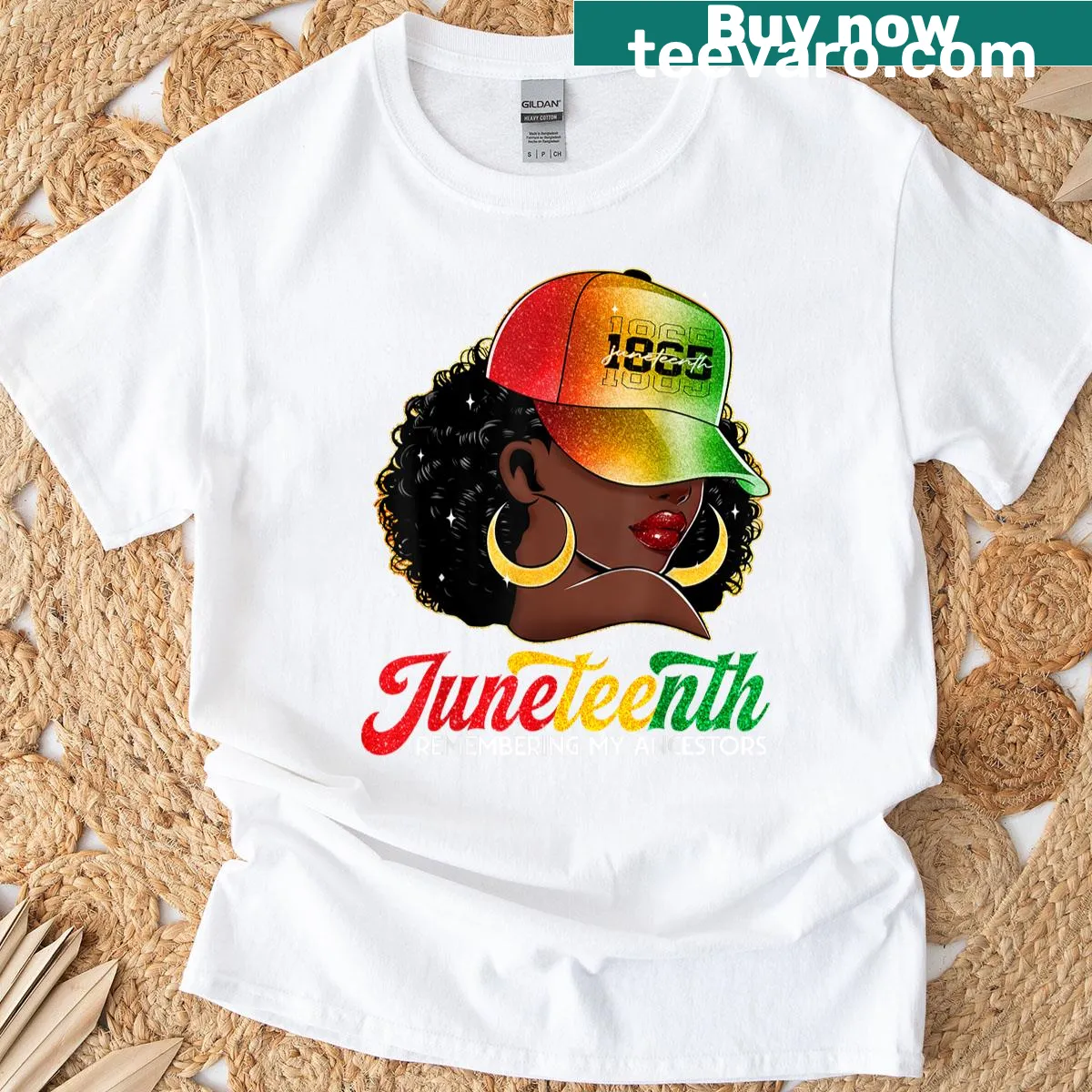 T-shirt with a message for Black women and girls remembering their ancestors — on a men's t-shirt