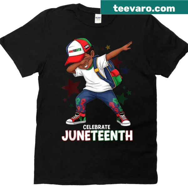 Juneteenth kids graphic t-shirt celebrating 1865.