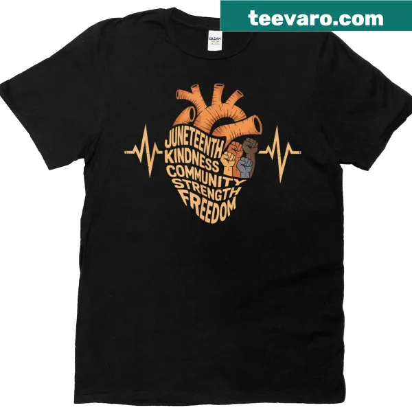Heartbeat graphic design symbolizing Black history and freedom