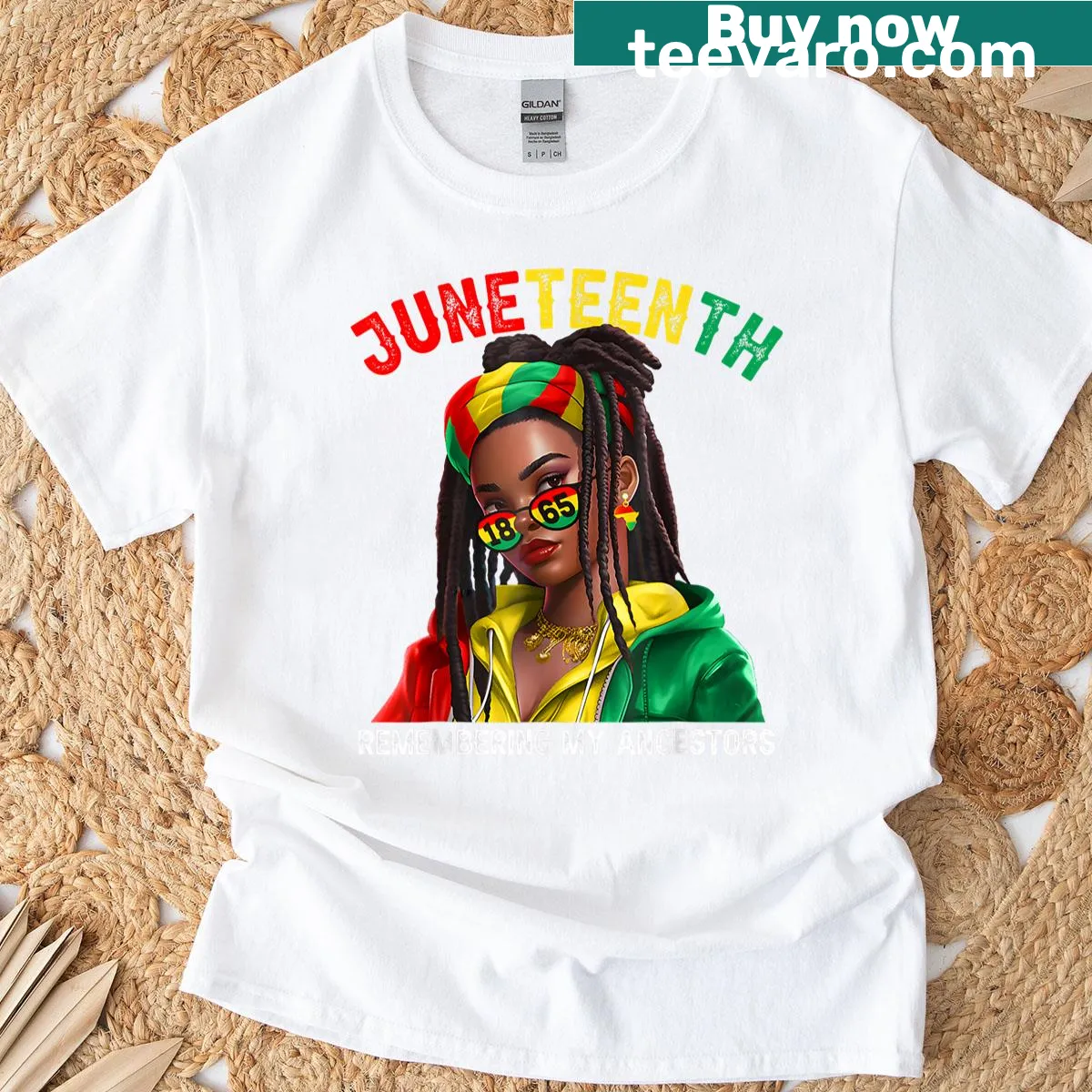 T-shirt honoring ancestors with a message for Black women and girls — on a men's t-shirt