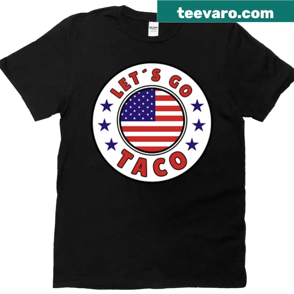 Playful round 'Lets Go Taco' graphic t-shirt