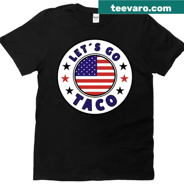 Playful round 'Lets Go Taco' graphic t-shirt