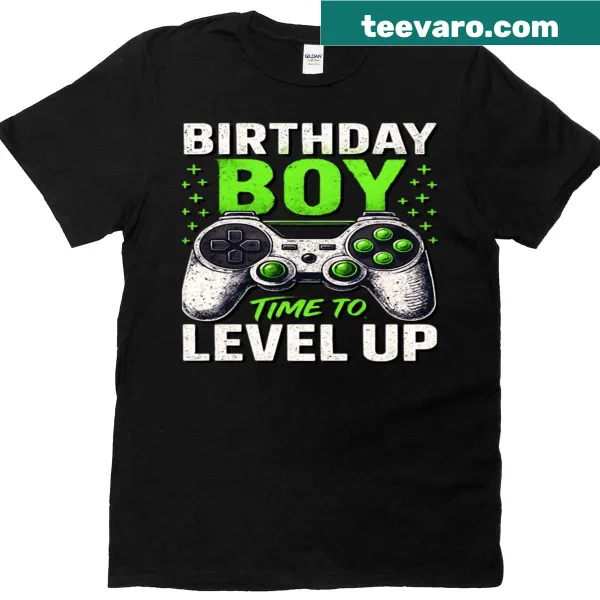 Retro gaming 'Level Up' graphic t-shirt for kids
