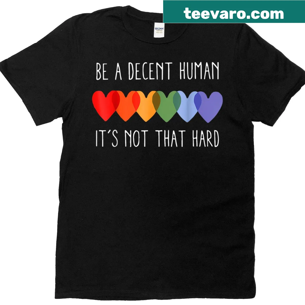 Retro-inspired T-shirt with heart graphic promoting kindness — on a men's t-shirt