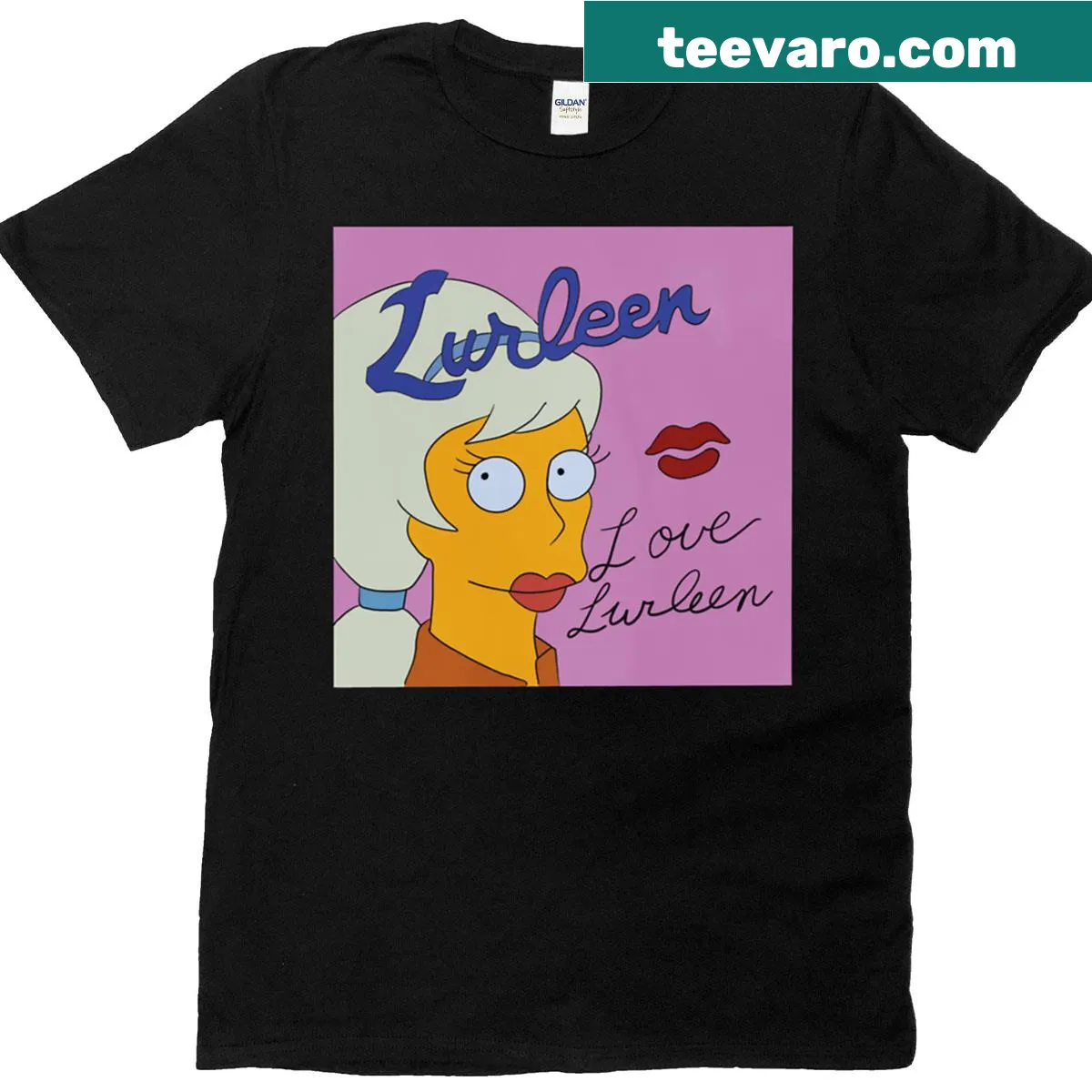 Vintage-inspired Lurleen Lumpkin fanart t-shirt from The Simpsons — on a men's t-shirt