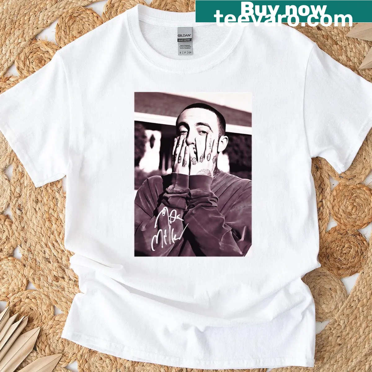 Vintage Mac Miller T-shirt featuring classic graphic — on a men's t-shirt