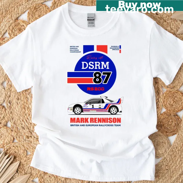 Vintage Mark Rennison 1987 t-shirt with bold retro typography